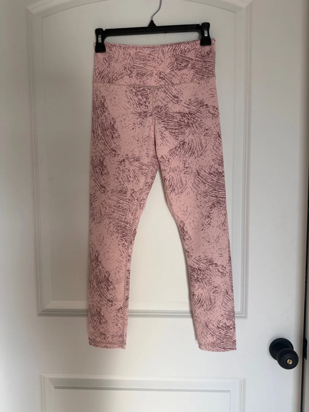 Zyia Pink Abstract Print High-Waist Leggings